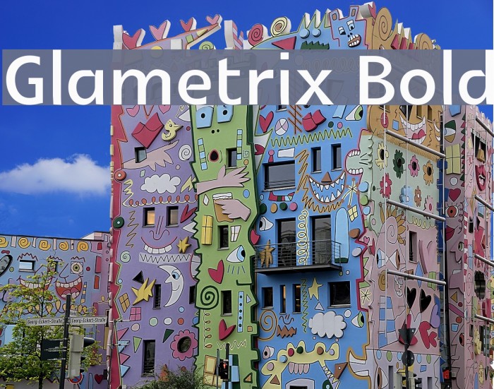 Glametrix Bold Font examples