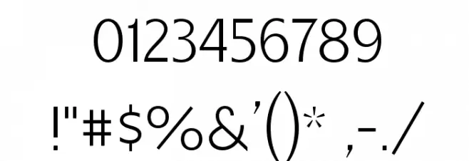 Glametrix Light Font OTHER CHARS