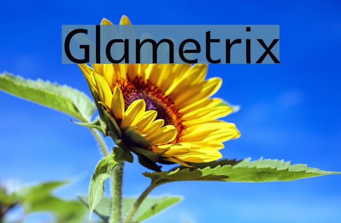 Glametrix Font examples