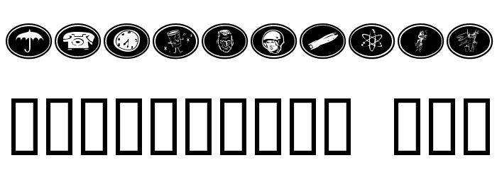 Glamocon RetroBats Font OTHER CHARS