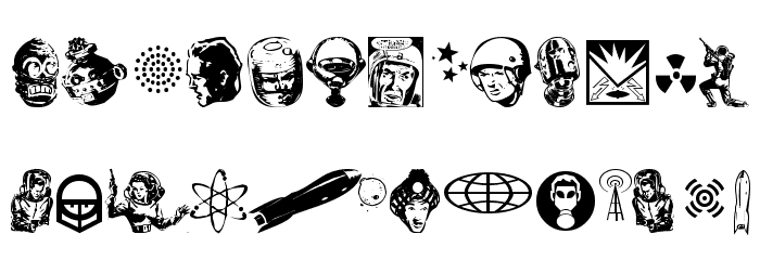 Glamocon RetroBats Font LOWERCASE
