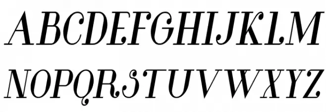 Glamor Bold Condensed Italic Polices MAJUSCULES