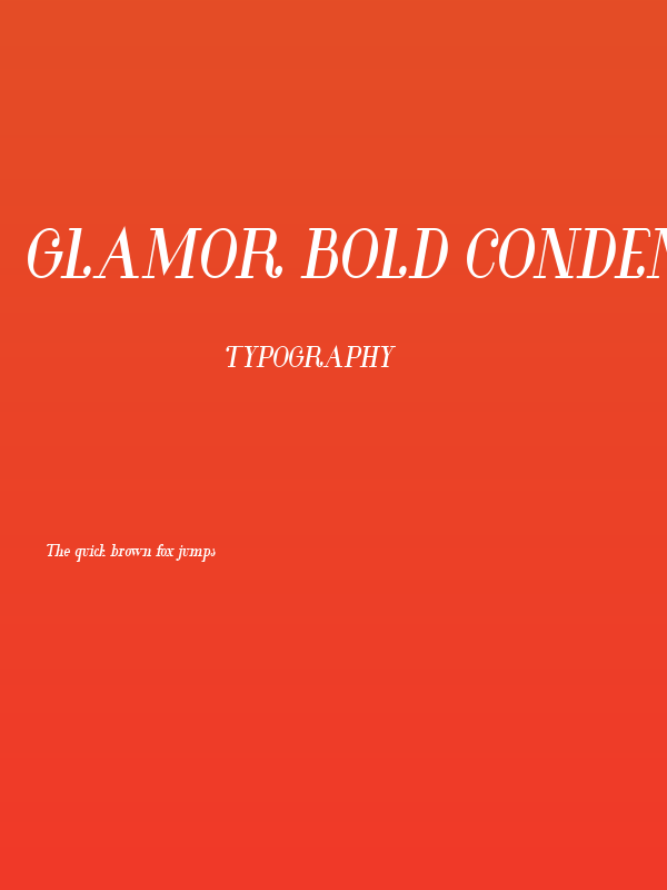 Glamor Bold Condensed Italic Poster