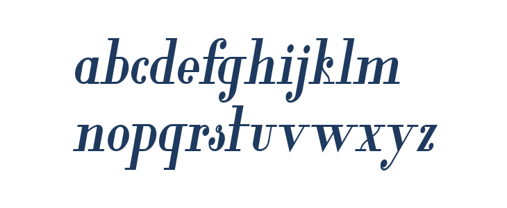 Glamor Bold Condensed Italic Lowercase