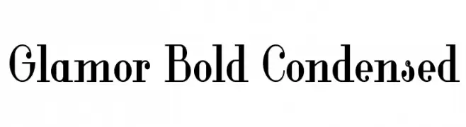 Glamor Bold Condensed  नि: शुल्क फ़ॉन्ट्स डाउनलोड