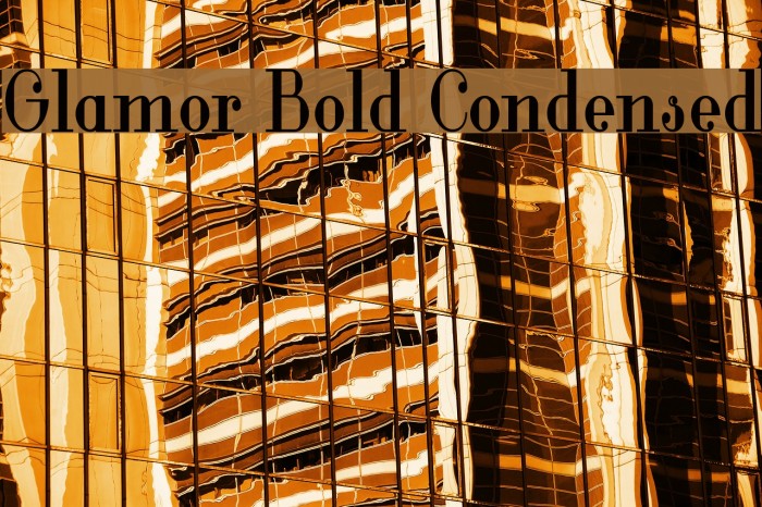 Glamor Bold Condensed Font examples