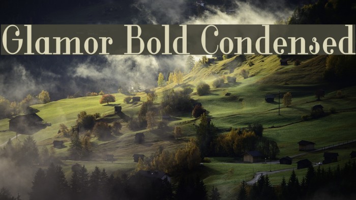 Glamor Bold Condensed Font examples