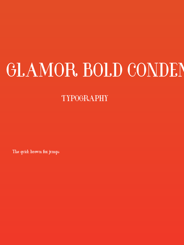 Glamor Bold Condensed Poster