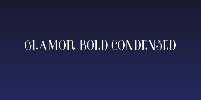 Glamor Bold Condensed Social Header