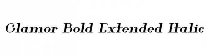 Glamor Bold Extended Italic  baixar fontes gratis