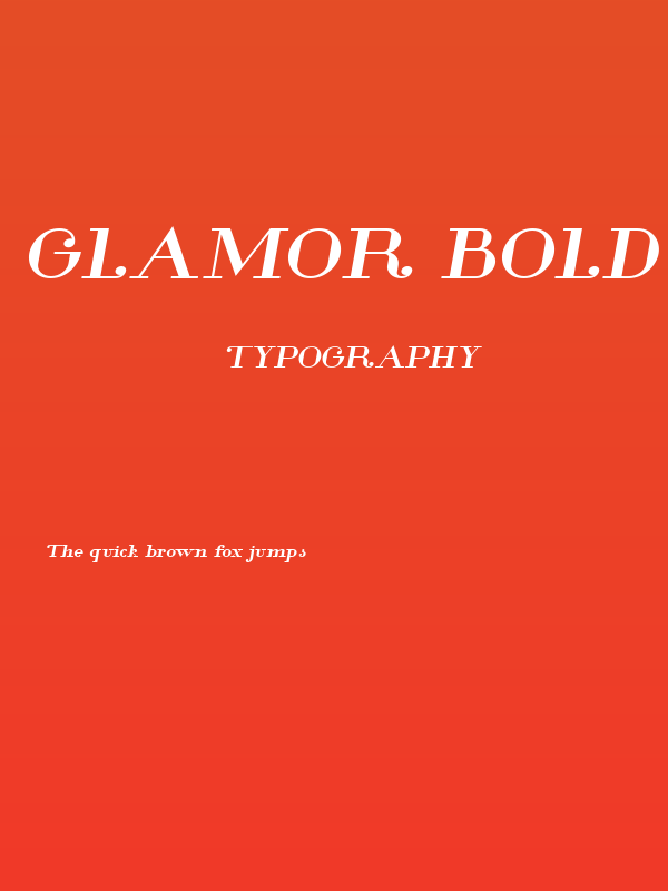 Glamor Bold Extended Italic Poster
