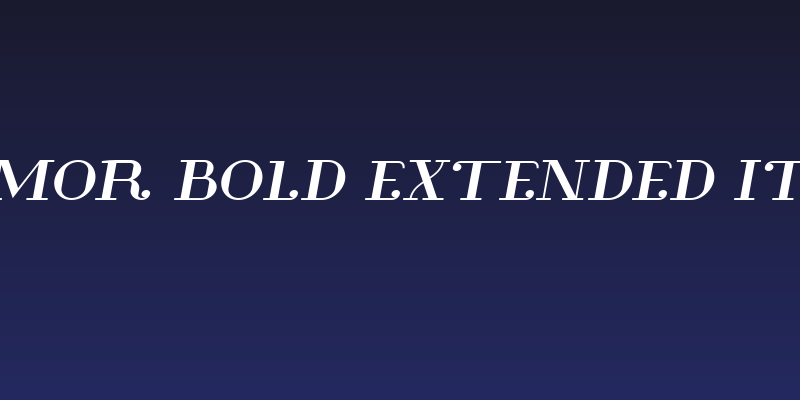 Glamor Bold Extended Italic Social Header