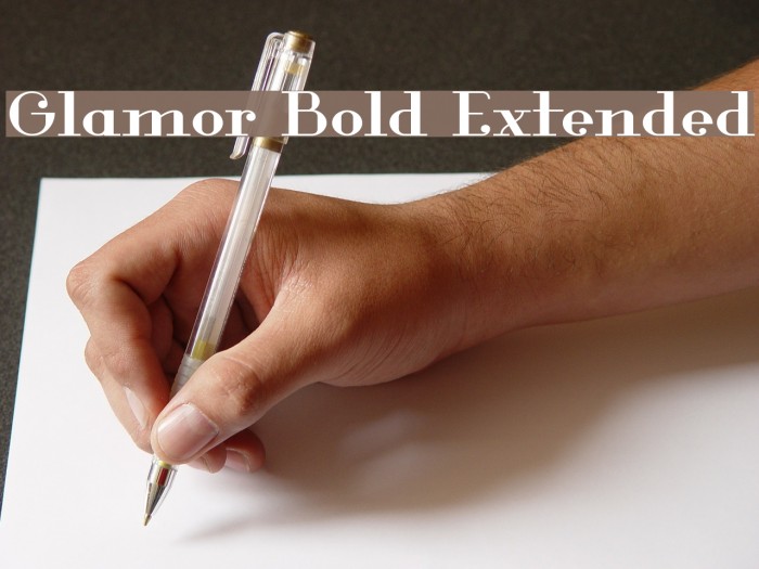 Glamor Bold Extended Example 1