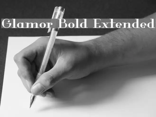 Glamor Bold Extended Font examples