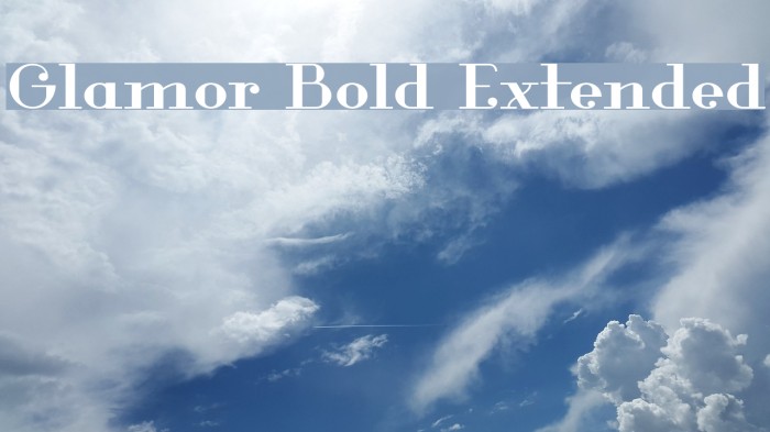 Glamor Bold Extended Example 2