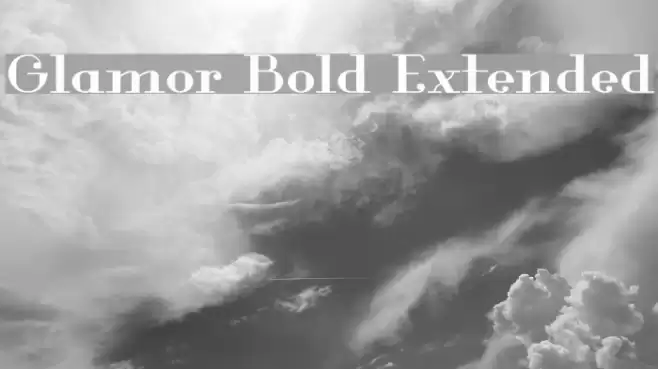 Glamor Bold Extended Font examples