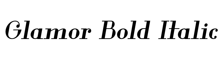 Glamor Bold Italic  Frei Schriftart Herunterladen