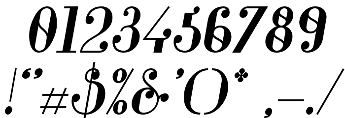 Glamor Bold Italic Font OTHER CHARS
