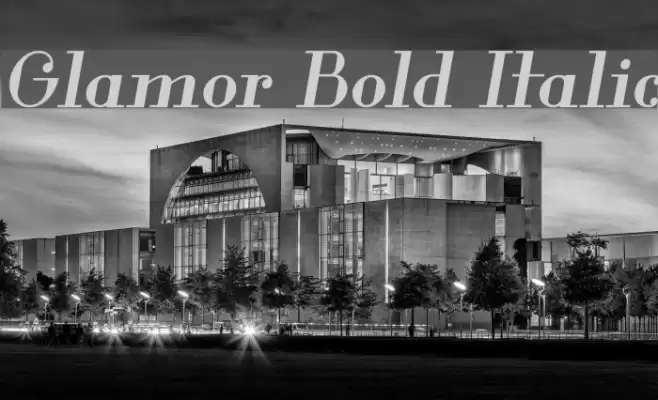 Glamor Bold Italic Font examples