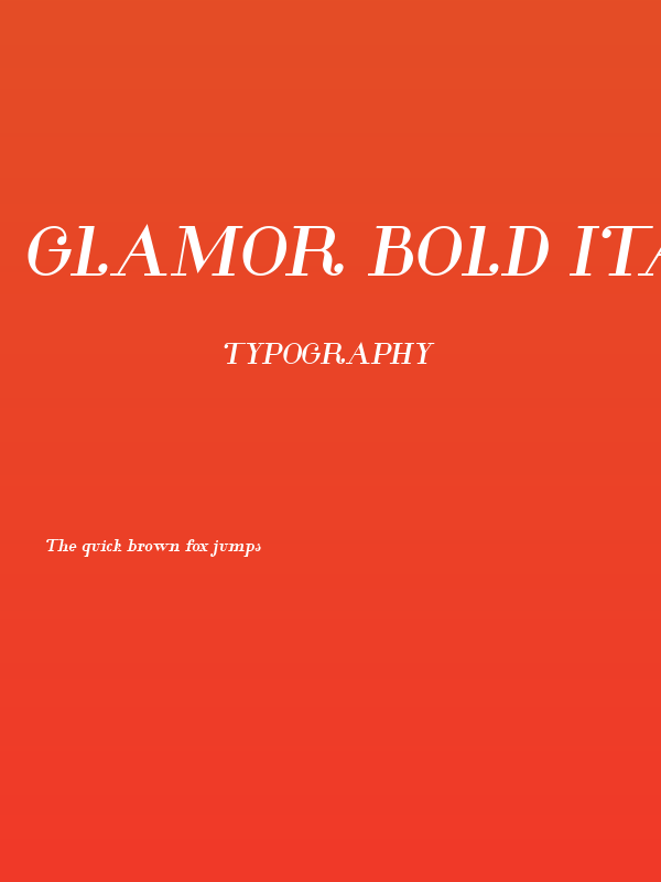 Glamor Bold Italic Poster