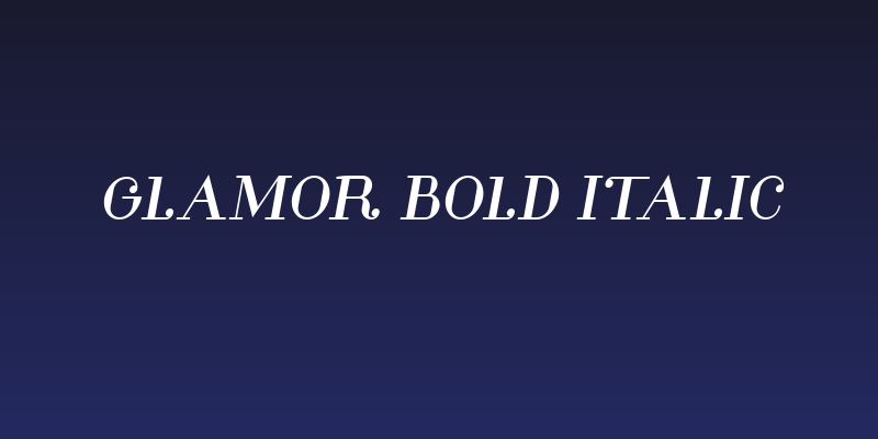 Glamor Bold Italic Social Header
