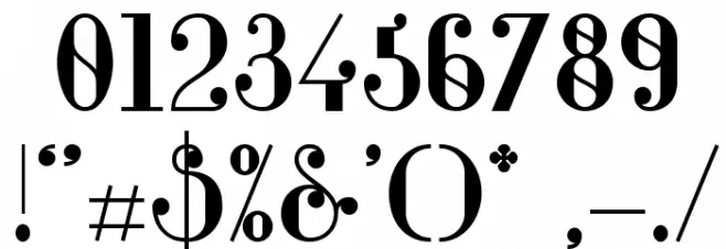 Glamor Bold Font OTHER CHARS