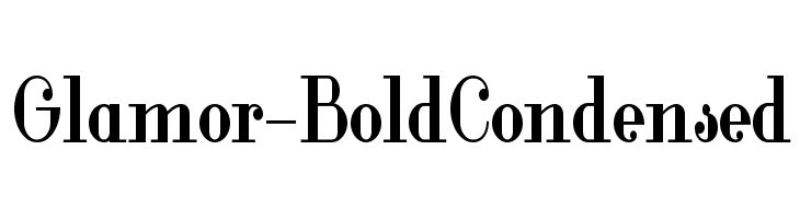 Glamor-BoldCondensed Fuentes
