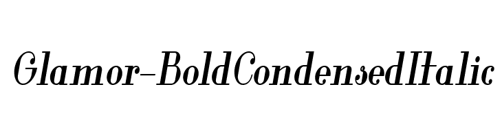 Glamor-BoldCondensedItalic Font