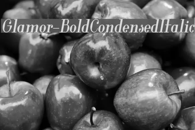 Glamor-BoldCondensedItalic Font examples