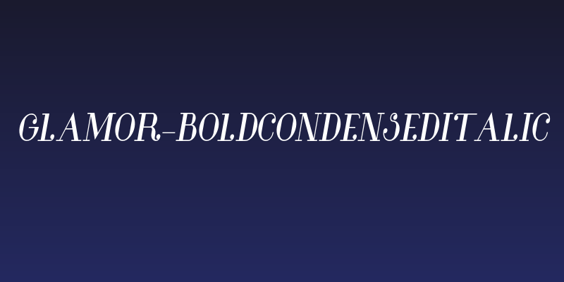 Glamor-BoldCondensedItalic Social Header