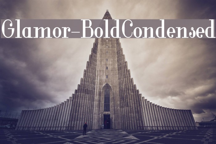 Glamor-BoldCondensed Fuentes examples