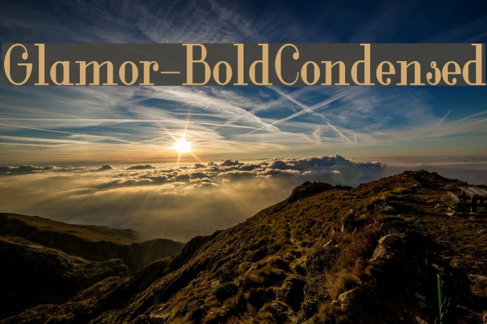 Glamor-BoldCondensed Fuentes examples