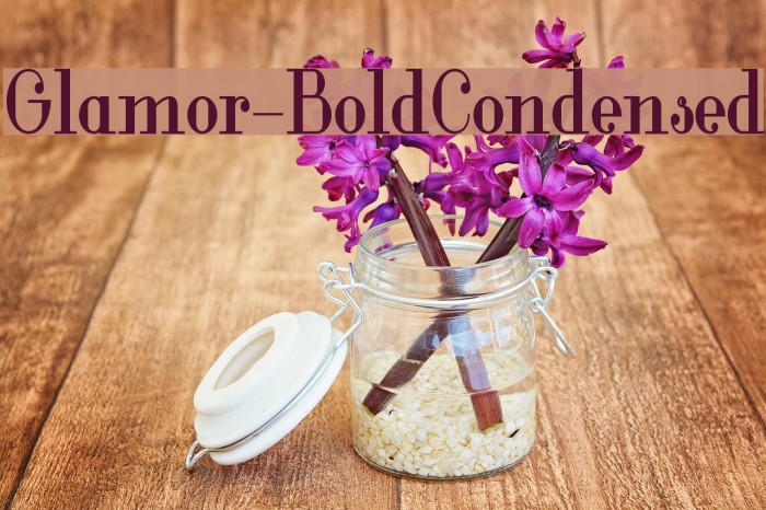 Glamor-BoldCondensed Fuentes examples