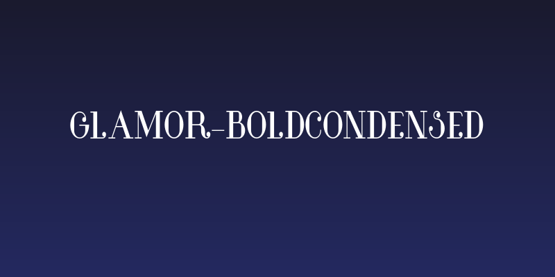 Glamor-BoldCondensed Social Header