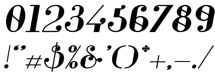 Glamor-BoldExtendedItalic Font OTHER CHARS