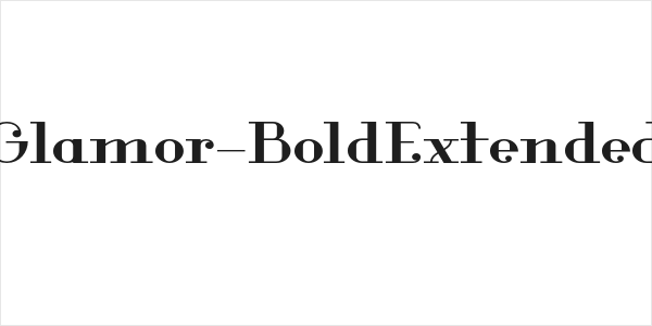 Glamor-BoldExtended Logo