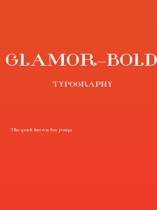 Glamor-BoldExtended Poster