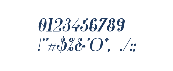 Glamor-BoldItalic Other Characters