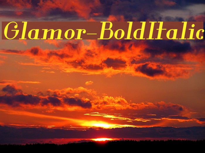 Glamor-BoldItalic Example 2