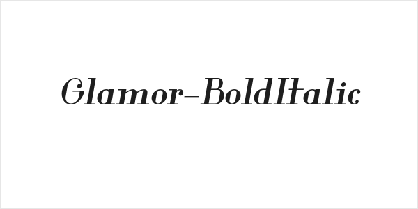 Glamor-BoldItalic Logo