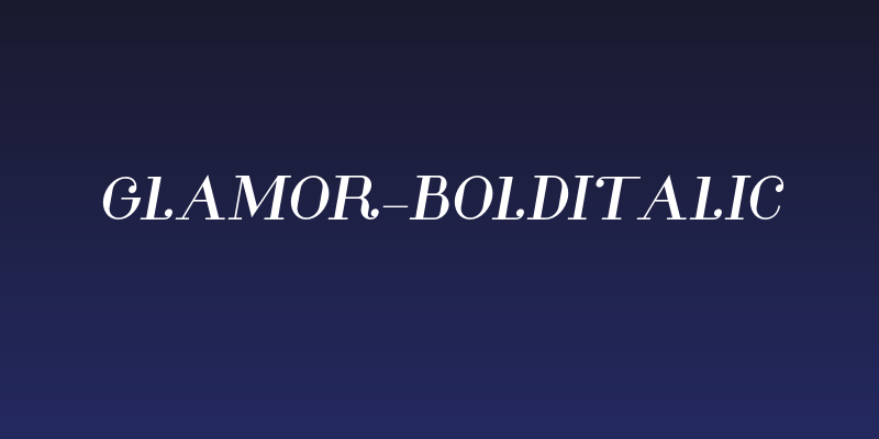 Glamor-BoldItalic Social Header