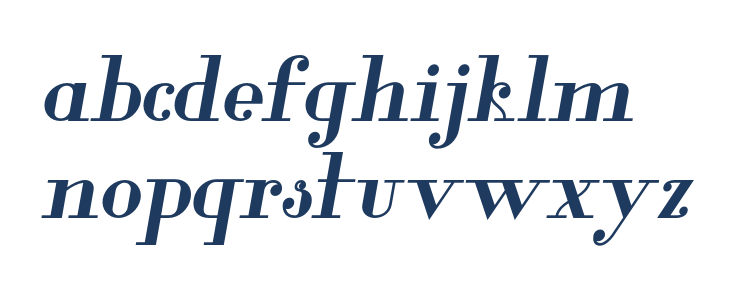 Glamor-BoldItalic Lowercase