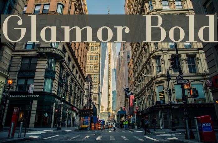 Glamor Bold Font examples