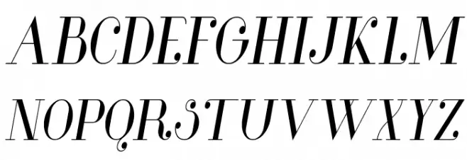 Glamor Condensed Italic Polices MAJUSCULES