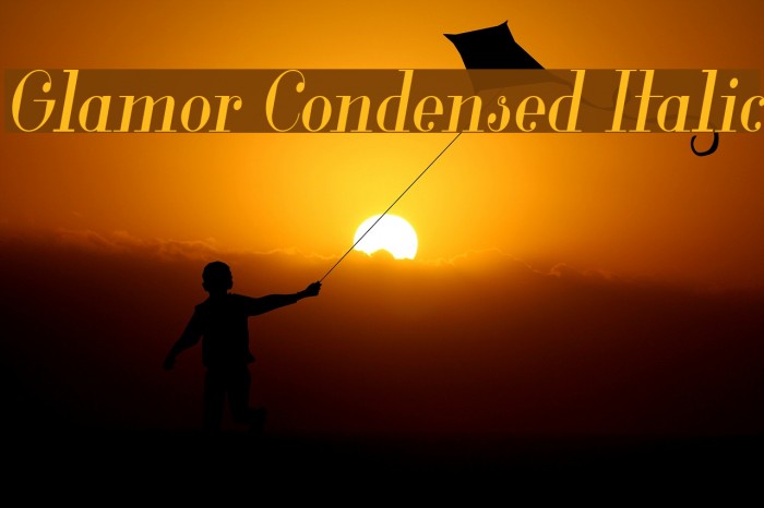 Glamor Condensed Italic Font examples