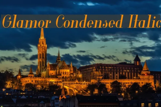 Glamor Condensed Italic Example 3