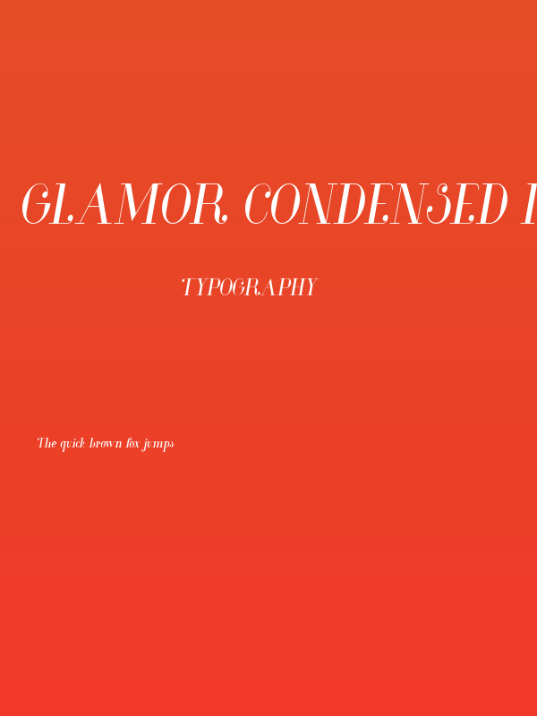 Glamor Condensed Italic Poster
