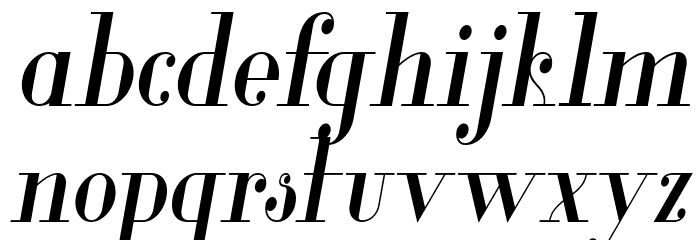 Glamor Condensed Italic Font LOWERCASE