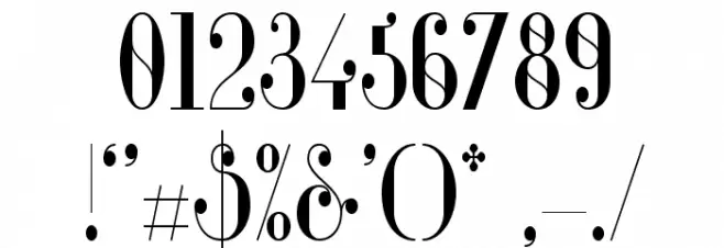 Glamor Condensed Font OTHER CHARS