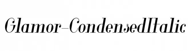 Glamor-CondensedItalic  नि: शुल्क फ़ॉन्ट्स डाउनलोड